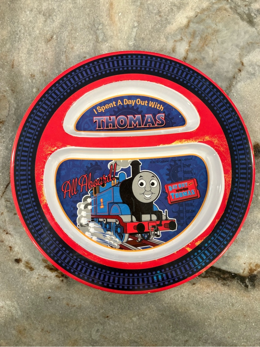 Thomas the Train Melamine Character Children’s Snack Plate w/ Dividers Toddler